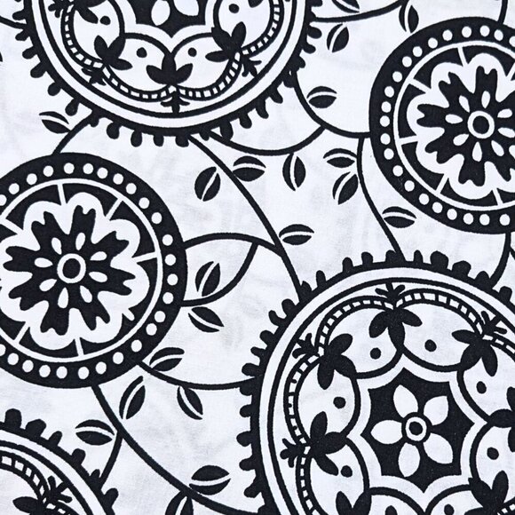 Vintage Y2K SPEECHLESS Black & White Suzani Print Fit & Flare Mini Dress Size 5 - Picture 2 of 8